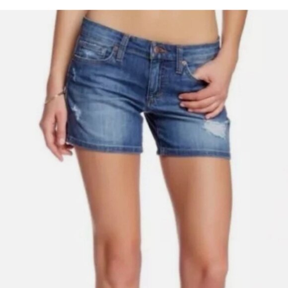 Joe’s Jeans Marylee Distressed Mid Rise Denim Shorts Size 29 - Picture 1 of 9